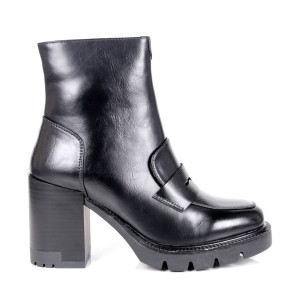 DAMSKIE BOTKI WORKERY TRAPERY NA OBCASIE VINCEZA 58101 CZARNE LICOWE