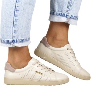 DAMSKIE TRAMPKI SKÓRZANE SNEAKERSY FILIPPO 6738 BEŻOWE