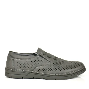 MOKASYNY MĘSKIE PÓŁBUTY WSUWANE HAVER B137H-4 GREY SZARE