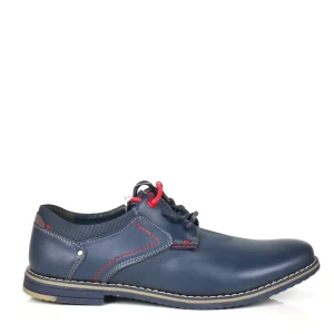 PÓŁBUTY MĘSKIE SZNUROWANE CASUAL HAVER AB65A-10 NAVY3/RED GRANATOWE