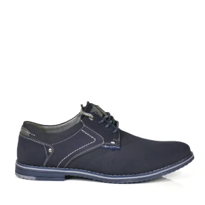 PÓŁBUTY MĘSKIE SZNUROWANE CASUAL HAVER AB65A-11 NAVY/GREY GRANATOWE