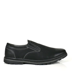 PÓŁBUTY MĘSKIE SZNUROWANE HAVER AB131N-3 BLACK/D.GREY CZARNE